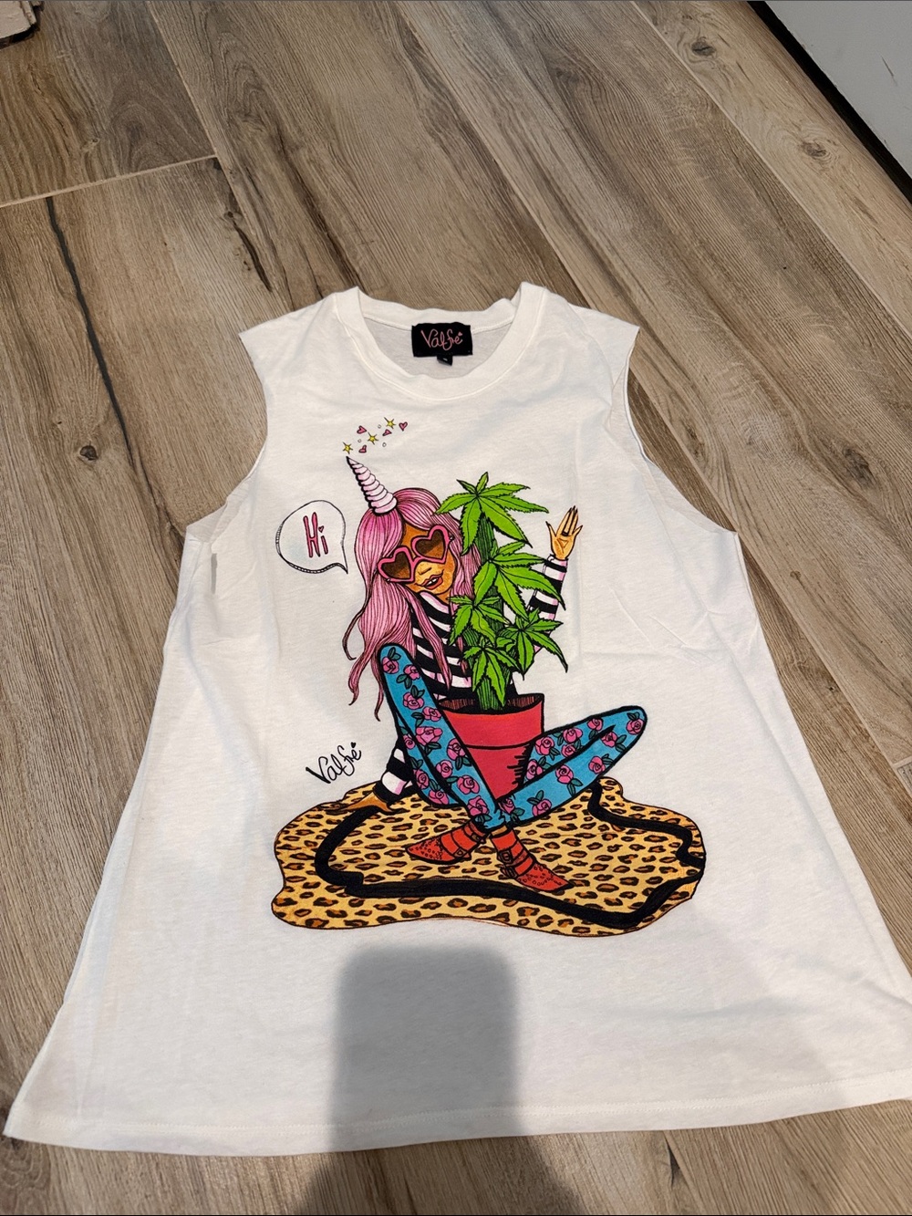 Valfre Graphic Sleeveless Tank with Colorful Unicorn Girl
